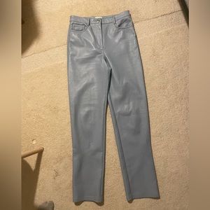 Blue Leather Aritzia Pants